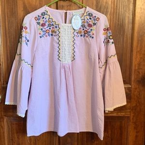 NWT - Hayden Los Angeles 100% Cotton Boho Blouse M